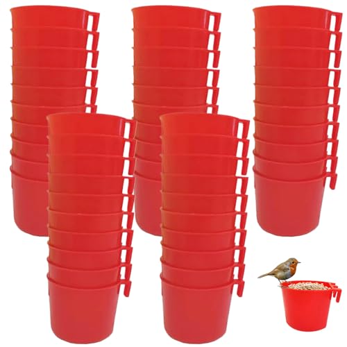 Gamefowl -Rooster -Lieferungen, 50pcs Plastiktaubeneon -Feeder, Hanging Chicken Feeder, Leicht zu entfernen Vogelfütterung und Bewässerung Vorräte für Haustierpapagei von Owddddtnxc