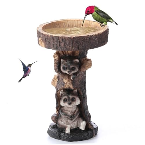 Owddddtnxc Vogelbad Bowl Harz Waschbär Garten Ornamente Künstlicher Garten Vogel Trinkfutter Dekoration Stehstiere Tierbademanienschale Owddddtnxc Vogelbad Bowl Harz Waschbär Garten Ornamente Künstlicher Garten Vogel Trinkfutter Dekoration Stehstiere Tierbademanienschale von Owddddtnxc