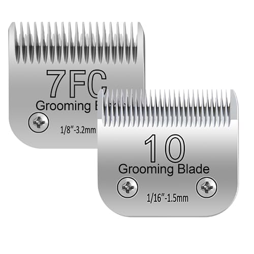 10# 1,5 mm und 7FC 3,2 mm Scherklingen, Haustierpflege, Ersatzklingen, abnehmbare Klinge, kompatibel mit Andis/Wahl/Oster Hunde-Schermaschinen 10# 1,5 mm und 7FC 3,2 mm Scherklingen, Haustierpflege, Ersatzklingen, abnehmbare Klinge, kompatibel mit Andis/Wahl/Oster Hunde-Schermaschinen von OwnLifeYF