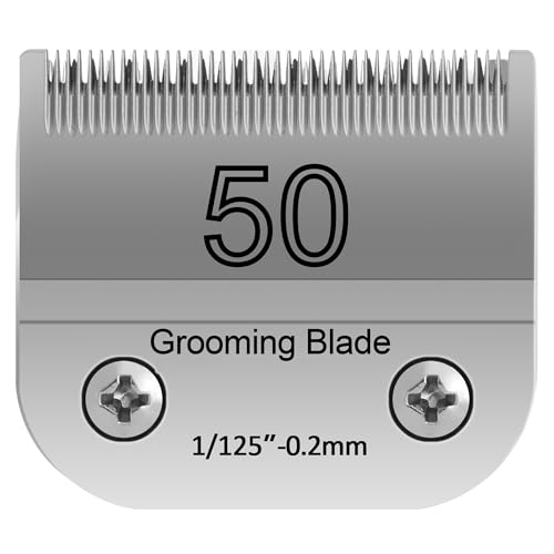 50# 0,2 mm 1/125 Zoll Klinge, Ersatzklingen für Fellpflege, abnehmbare Klinge, kompatibel mit Andis/Wahl/Oster Hundeschermaschinen (S50) von OwnLifeYF