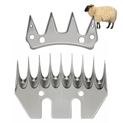 9 Zähne Haustier Schaf Ersatzklingen Ersatz für Oster, Lister, Heiniger Schafknipser, Abnehmbare Tier-Trimmerschere für Fellpflege von Ziegen, Lämmern, Lamas, Alpakas von OwnLifeYF