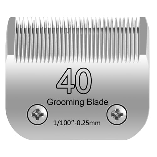 OwnLifeYF #40 Ersatzklingen für Fellpflege, abnehmbare Klinge, kompatibel mit Andis/Wahl/Oster Hundeschermaschinen, 0,25 mm (S40) von OwnLifeYF