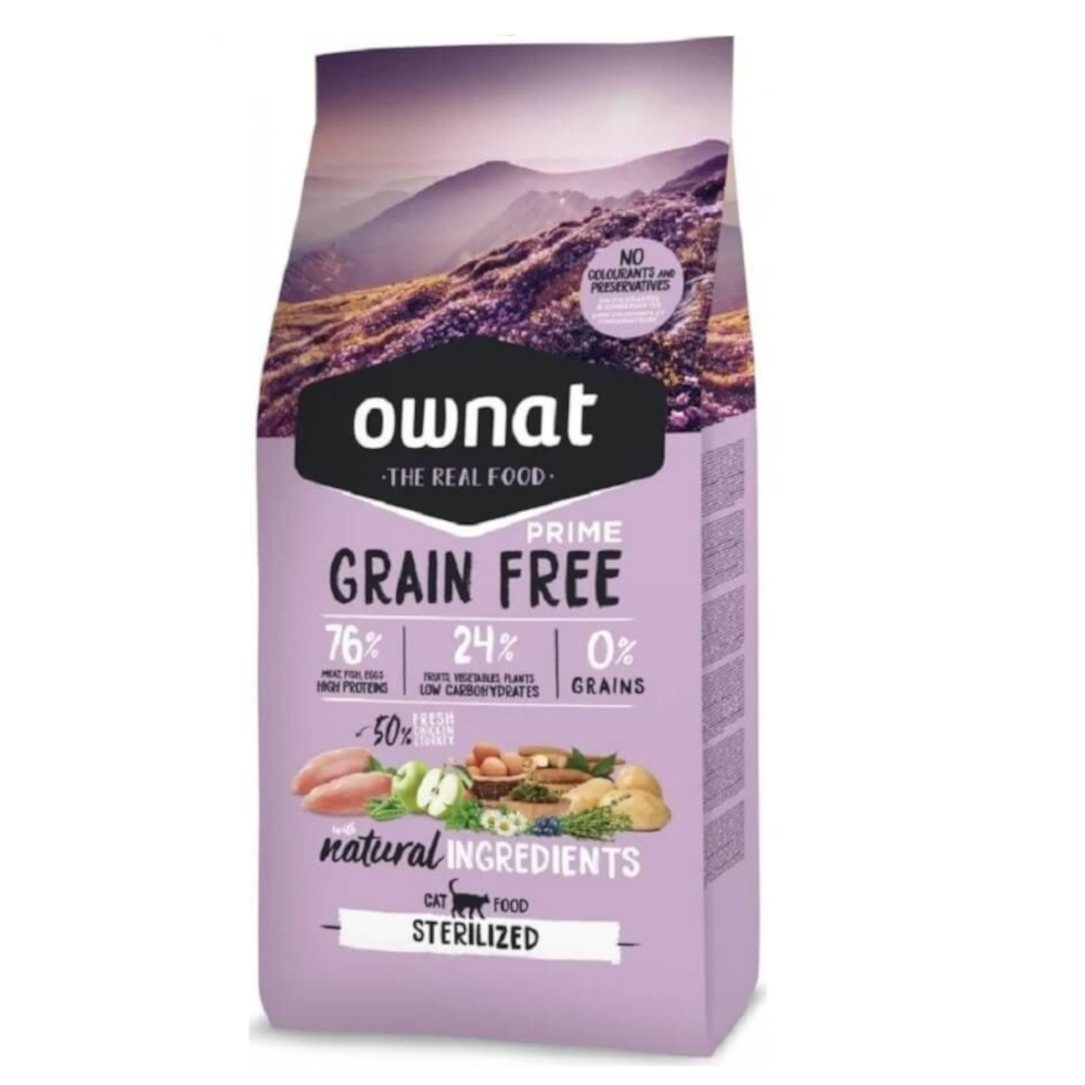 Ownat Cat Grain Free Prime Sterilised Huhn - 3 kg von Ownat Grain Free Prime