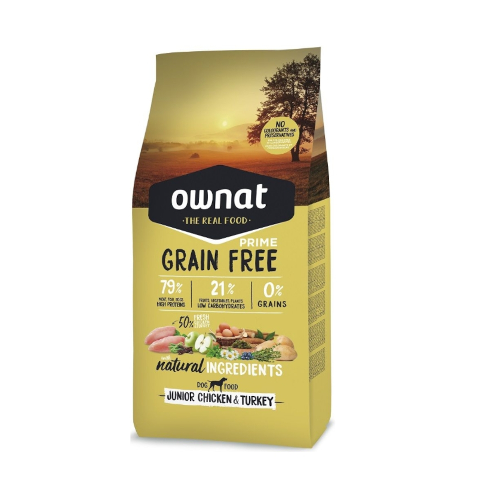 Ownat Dog Grain Free Prime Junior Huhn - 3 kg von Ownat Grain Free Prime