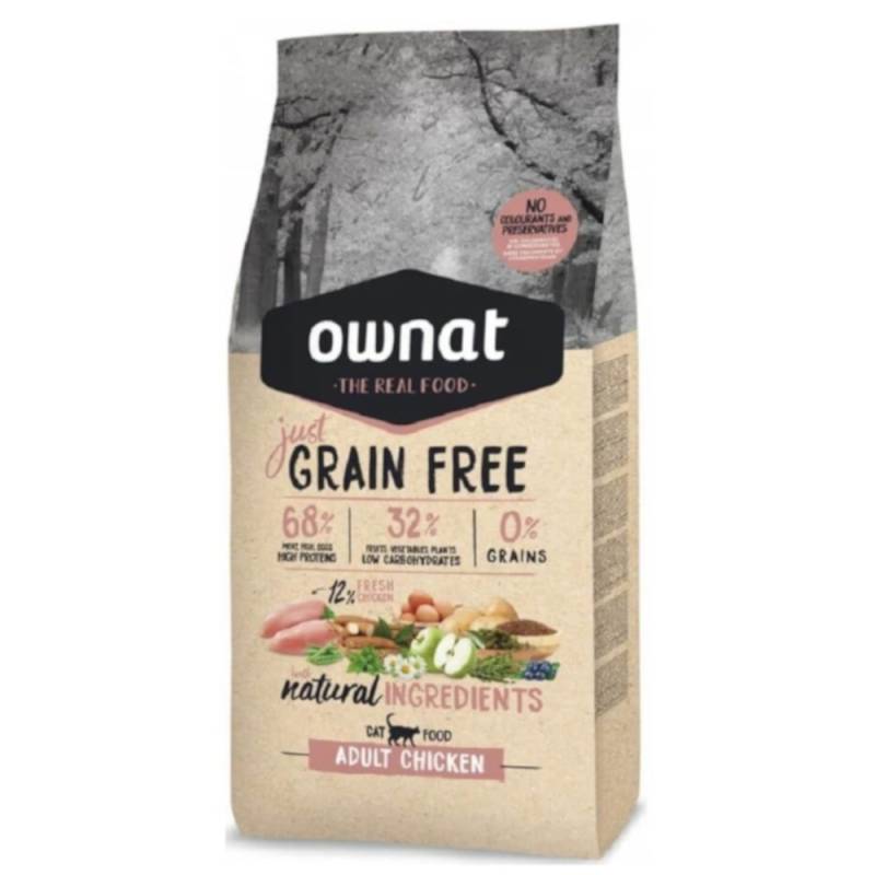 Ownat Cat Adult Just Grain Free Huhn - 8 kg von Ownat Just Grain Free