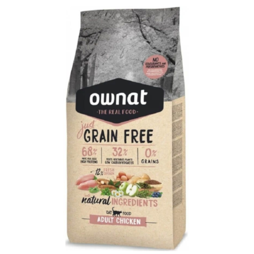 Ownat Cat Adult Just Grain Free Huhn - Sparpaket: 2 x 8 kg von Ownat Just Grain Free