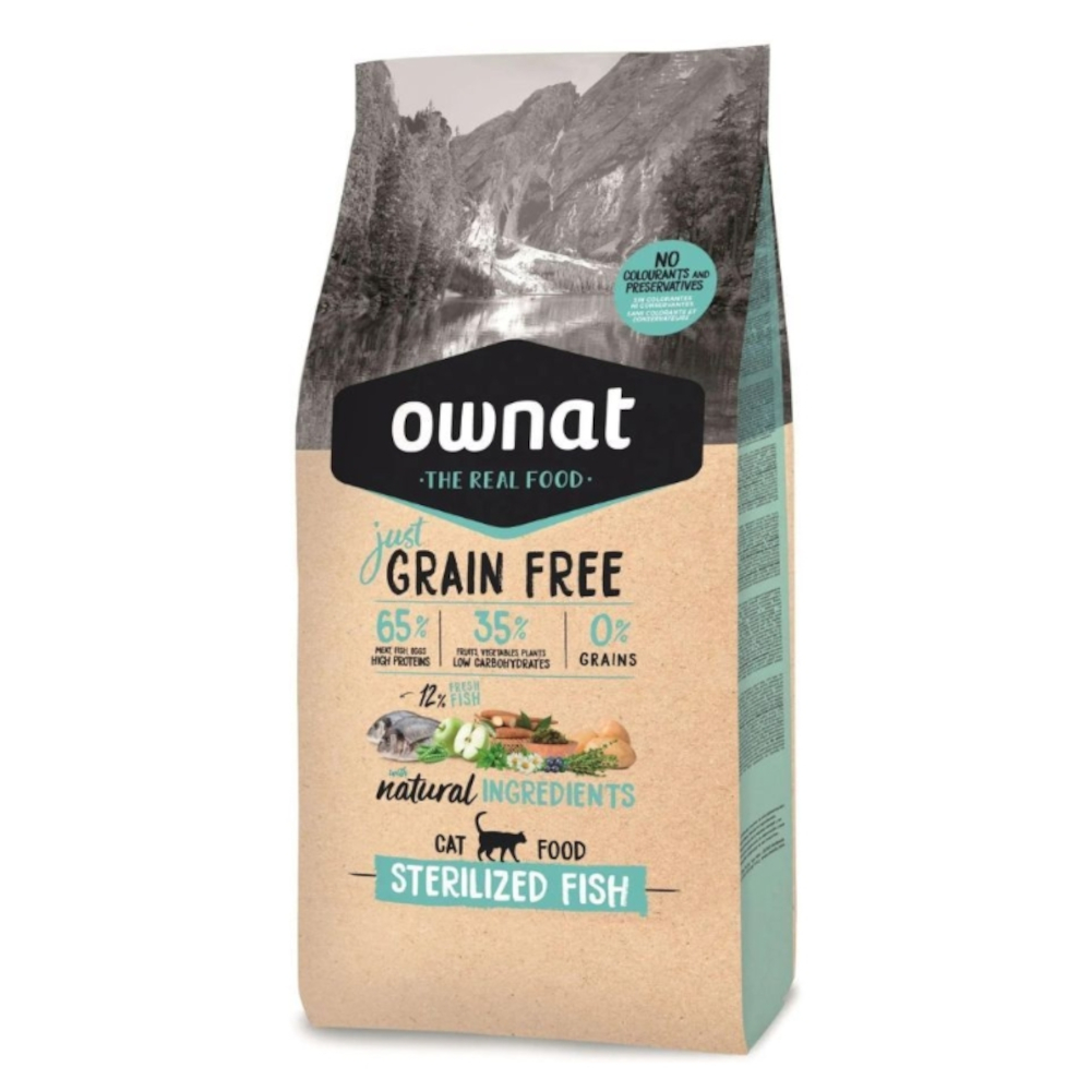 Ownat Cat Just Grain Free Sterilised Fisch - 3 kg von Ownat Just Grain Free