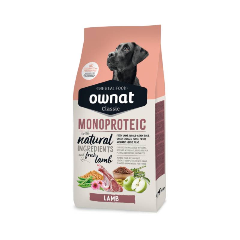 Ownat Dog Classic Monoproteic mit Lamm - 20 kg von Ownat