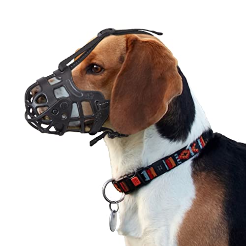 Ownpets Maulkorb Hund, Maulkorbfür Mittlere und Große Hunde, Silicone Dog Muzzle, Schwarz, L von Ownpets