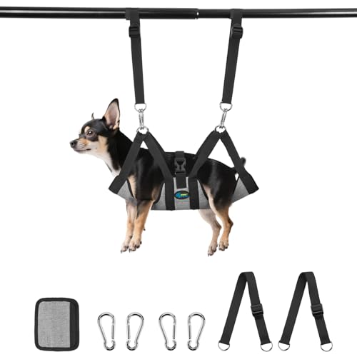 Ownpets Hundepflege Hängematte, Hängematten Geschirr mit 4 Haken, für Baden Waschen Pflegen und Nageltrimmen, XS von Ownpets