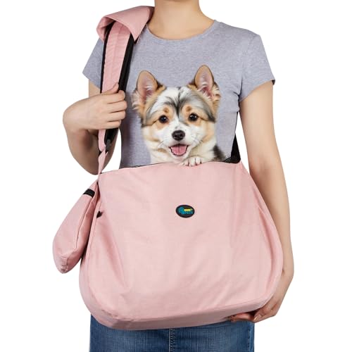 Ownpets Hundetragetasche Bis 11kg Mit Schulterpolster und Fronttasche, Sling, Tragetücher für Hunde, 29 cm Tief * 47 cm Breit, Rosa Ownpets Hundetragetasche Bis 11kg Mit Schulterpolster und Fronttasche, Sling, Tragetücher für Hunde, 29 cm Tief * 47 cm Breit, Rosa von Ownpets
