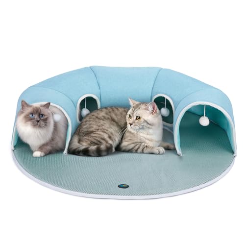 Ownpets Katzentunnel, Katzenbett mit Tunnel, Haustier Tunnel, Abnehmbarer Bogen,Katzentunnel & Kühlkissen mit Hängeball Spielzeug, 25cm Durchmesser, Rohrbett für Katzen Ownpets Katzentunnel, Katzenbett mit Tunnel, Haustier Tunnel, Abnehmbarer Bogen,Katzentunnel & Kühlkissen mit Hängeball Spielzeug, 25cm Durchmesser, Rohrbett für Katzen von Ownpets