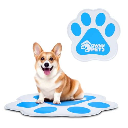 Ownpets Kühlmatte für Hund, Kühldecke Hund, Haustier Kühlkissen, 80 x 80cm selbstkühlen Hundedecke, Hundekühlmatte, mit Lebensmittelechtes Kühlgel, Kaltgelpad für Katzen und Hunde, Grau von Ownpets