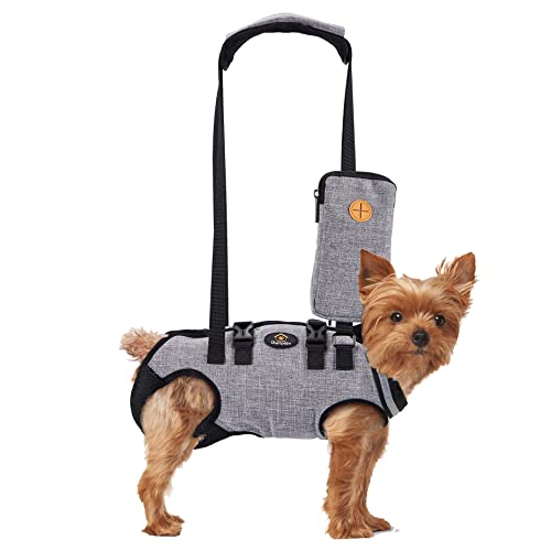 Ownpets Tragehilfe Geschirr, Hebegeschirr für kleine Hunde, Tragtuch für kleine Hunde, Ganzkörpergeschirr, Hunde Tragetasche mit Schultergurt, Weich, Wasserdicht, Einstellbar, Grau, XS Ownpets Tragehilfe Geschirr, Hebegeschirr für kleine Hunde, Tragtuch für kleine Hunde, Ganzkörpergeschirr, Hunde Tragetasche mit Schultergurt, Weich, Wasserdicht, Einstellbar, Grau, XS von Ownpets