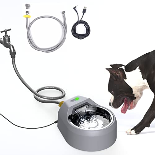 Oxawo Wassernapfspender für Hunde, automatische Füllung, Wasserbrunnen verbindet sich mit Gartenschlauch, Wasserhahn (Brunnen) von Oxawo