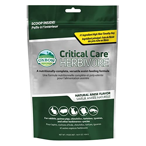 Oxbow Animal Health Critical Care, Herbivore, Anisgeschmack, 454 g Beutel, 70104 von Oxbow