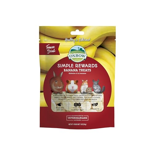 Oxbow SIMPLE REWARDS Treats - Rabbits Guinea Pigs Chinchillas BANANA 1 oz von Oxbow