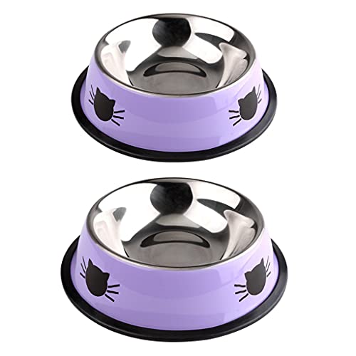 2 Stück Kätzchen Feeder Gerichte Für Nahrung Und Wasser Nicht Verschüttet Edelstahl Käfig Haustiere Katzen Futterschalen Katze Und Schalen Für Mehrere Innenräume Mit Ständer Mit MAT Outdoor 2 Stück Kätzchen Feeder Gerichte Für Nahrung Und Wasser Nicht Verschüttet Edelstahl Käfig Haustiere Katzen Futterschalen Katze Und Schalen Für Mehrere Innenräume Mit Ständer Mit MAT Outdoor von Oxxggkao