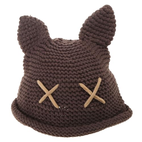 Beliebte Strickmütze Katzenohren Warme Wintermütze Süße Mädchen Eimermütze Weiche Atmungsaktive Totenkopfmütze Beliebte Strickmütze Katzenohren Warme Wintermütze Süße Mädchen Eimermütze Weiche Atmungsaktive Totenkopfmütze von Oxxggkao