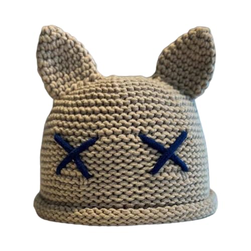 Beliebte Strickmütze Katzenohren Warme Wintermütze Süße Mädchen Eimermütze Weiche Atmungsaktive Totenkopfmütze Beliebte Strickmütze Katzenohren Warme Wintermütze Süße Mädchen Eimermütze Weiche Atmungsaktive Totenkopfmütze von Oxxggkao