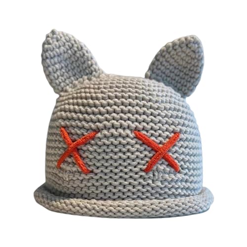 Beliebte Strickmütze Katzenohren Warme Wintermütze Süße Mädchen Eimermütze Weiche Atmungsaktive Totenkopfmütze Beliebte Strickmütze Katzenohren Warme Wintermütze Süße Mädchen Eimermütze Weiche Atmungsaktive Totenkopfmütze von Oxxggkao