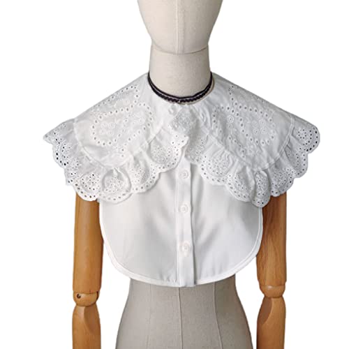 Bluse mit falschem Kragen, Wolkenschulter für Puppenkragen, abnehmbares Damenhalbluse, abnehmbarer Kragen, Hemd für Damen von Oxxggkao
