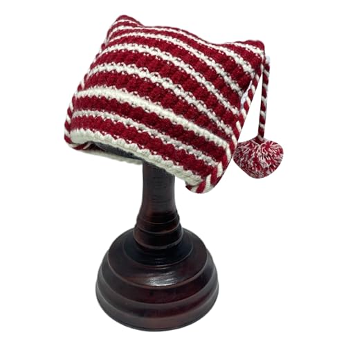 Hochelastische Winddichte Katzenohren Mütze Gestrickte Streifenmuster Mütze Hält Ohr Warm Mütze Baumelnden Pompons Hochelastische Winddichte Katzenohren Mütze Gestrickte Streifenmuster Mütze Hält Ohr Warm Mütze Baumelnden Pompons von Oxxggkao