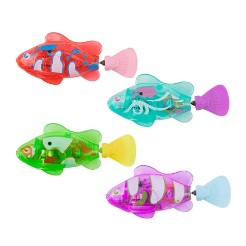Oxxggkao 4PCS Automatisches Schwimmfischspielzeug Für Haustier Mit Automatischer Bewegung Ermutigt Langeweile Katzen Verlobungsunterhaltung Spaß Motion Aktiviertes Katzen Fischspielzeug von Oxxggkao