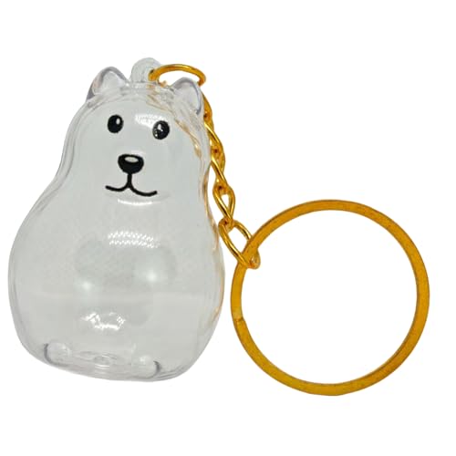 Oxxggkao Memorial Keychain Clear Pet Haarteilnehmer Hält Hundepelz Kollektor Schlüsselring Anhänger Für Hunde Katzen Erinnerungen Geschenk Hair Memorial Schlüsselbund Zum Tragen von Oxxggkao