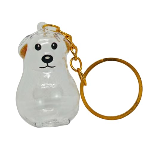 Oxxggkao Memorial Keychain Clear Pet Haarteilnehmer Hält Hundepelz Kollektor Schlüsselring Anhänger Für Hunde Katzen Erinnerungen Geschenk Hair Memorial Schlüsselbund Zum Tragen von Oxxggkao