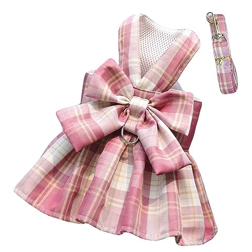 Oyccen Hund Gitter Kleid Geschirr und Leine Set Welpengeschirr Fliege Prinzessin Haustier Kleidung für Kleine Hunde Katzen Oyccen Hund Gitter Kleid Geschirr und Leine Set Welpengeschirr Fliege Prinzessin Haustier Kleidung für Kleine Hunde Katzen von Oyccen