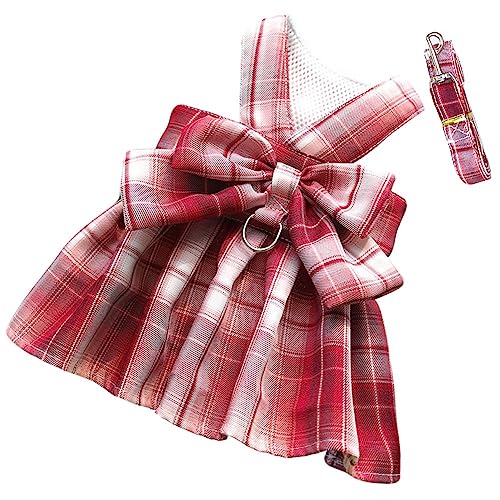 Oyccen Hund Gitter Kleid Geschirr und Leine Set Welpengeschirr Fliege Prinzessin Haustier Kleidung für Kleine Hunde Katzen Oyccen Hund Gitter Kleid Geschirr und Leine Set Welpengeschirr Fliege Prinzessin Haustier Kleidung für Kleine Hunde Katzen von Oyccen