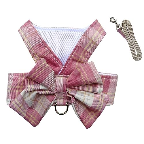 Oyccen Kleine Hunde Fliege Geschirr und Leine Set Gitter Hundegeschirr Brustgeschirr Prinzessin Kleidung für Welpen Katze Oyccen Kleine Hunde Fliege Geschirr und Leine Set Gitter Hundegeschirr Brustgeschirr Prinzessin Kleidung für Welpen Katze von Oyccen
