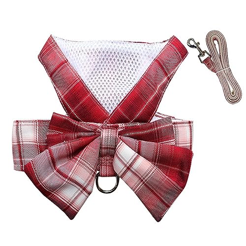 Oyccen Kleine Hunde Fliege Geschirr und Leine Set Gitter Hundegeschirr Brustgeschirr Prinzessin Kleidung für Welpen Katze Oyccen Kleine Hunde Fliege Geschirr und Leine Set Gitter Hundegeschirr Brustgeschirr Prinzessin Kleidung für Welpen Katze von Oyccen