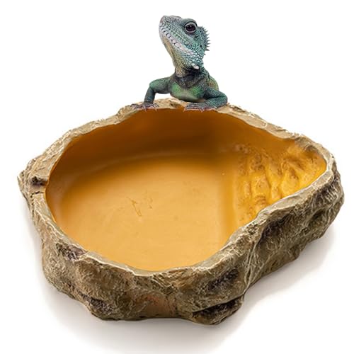 Wasserschale Terrarium,Water Dish im Simulationsharz,Leicht zu Reinigen Reptilien Wasserschale,Vielseitig Einsetzbar,Wasserbecken,Terrarium zubehör, für Reptilien,Eidechse,Schlange,Frosch,Schildkröten Wasserschale Terrarium,Water Dish im Simulationsharz,Leicht zu Reinigen Reptilien Wasserschale,Vielseitig Einsetzbar,Wasserbecken,Terrarium zubehör, für Reptilien,Eidechse,Schlange,Frosch,Schildkröten von Oykrueats