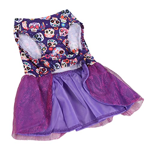 Oytrui Haustier Halloween Kleid Weiche Dehnbare Schöne Kostümhunde Prinzessin Kleid für Ausflüge Partys Gehen (L) von Oytrui