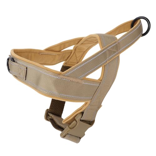 Verstellbares, strapazierfähiges Hundegeschirr, ausbruchsicher, mit ergonomischem Design für Spaziergänge, Wandern, Training, Größe L von Oytrui