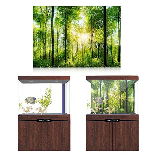Oyunngs Aquarium Hintergrundbild, Aquarium, Waldplakat, 3D-Effekt Unterwasser Wandaufkleber dekorative Aufkleber (122 * 50cm) von Oyunngs