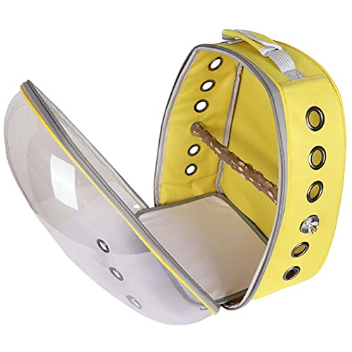Ozgkee Haustier-Papageienträger, Vogel-Reisetasche, Rucksack, Raumkapsel, Transparenter Rucksack, Atmungsaktiver Papageien-Rucksack (Grün) von Ozgkee