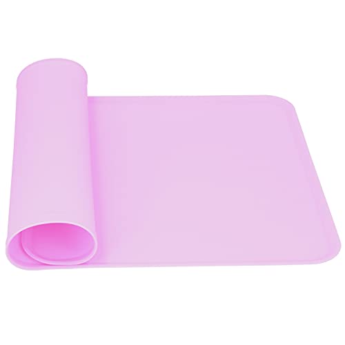 Ozgkee Silikon-Tischset, Auslaufsicher, Wasserdicht, rutschfest, Futternapf-Matten-Zubehör Haustiere (Rosa) von Ozgkee