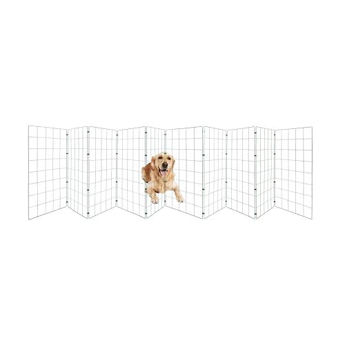 Conka Pets – Außen-Hundezäun – Drahtbarriere für mittelgroße und große Hunde – 1 Meter hoch – 10 cm x 12 cm Maschen verhindern das Überspringen – Tragbar, leicht, faltbar – Deckt bis zu 4,5 m ab von P Dot Wolf