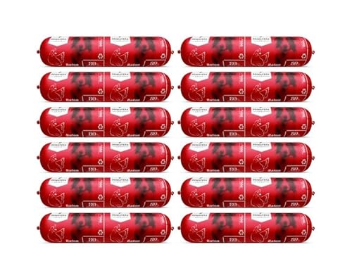 Primavera Premium Hundefutter Riegel Hunde Wurst mit Huhn Nassfutter 12 x 900g aus 80% frischem Fleisch von P PRIMAVERA GROUP