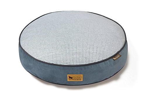 P.L.A.Y. – Pet Lifestyle & You PY0009BSF Rund Bett Houndstooth, S, blau/weiß von P.L.A.Y. – Pet Lifestyle & You