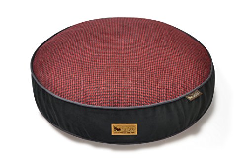 P.L.A.Y. – Pet Lifestyle & You PY0009CMF Rund Bett Houndstooth, M, rot/schwarz von P.L.A.Y. – Pet Lifestyle & You