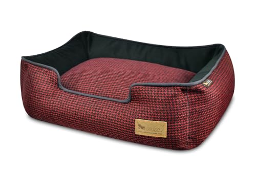 P.L.A.Y. – Pet Lifestyle & You PY3011CXLF Lounge Bett Houndstooth, XL, rot/schwarz von P.L.A.Y. – Pet Lifestyle & You