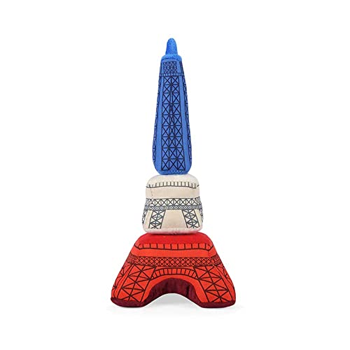 P.L.A.Y. Cute Plush Dog Toys - Totally Touristy Landmark Themed Durable Squeaker Chew Toy, Great for Puppies & Small, Medium, Large Dogs - Machine Washable, Recycled Materials (Eiffel Tower, Medium) von P.L.A.Y. – Pet Lifestyle & You