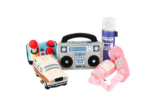 P.L.A.Y. Niedliches Plüsch-Hundespielzeug, 1980er-Jahre-Klassiker, langlebig, Quietschspielzeug, ideal für Welpen und kleine, mittelgroße und große Hunde, maschinenwaschbar, recycelte Materialien von P.L.A.Y. PET LIFESTYLE AND YOU