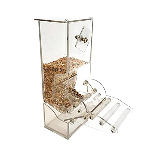 Acryl Papagei Futterbox Automatische Vogelfutterbox Papageienkäfig Zubehör Pavillon Futterstation von P9IDEDFH