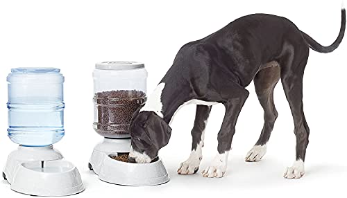 Automatisches Futterspender für Hunde, Massagekissen, Katzenfutterspender mit Wasserspender, Haustier-Futterspender und Wasserspender, 2 Stück, 1025 (Größe S: groß) von P9IDEDFH