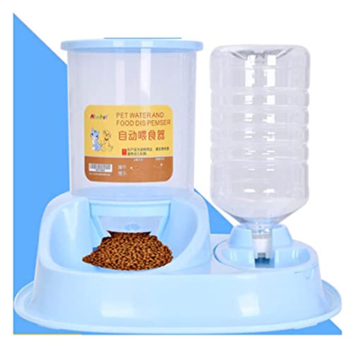 Dualuse Automatischer Futterspender und Wasserspender für Hunde, 4 l, große Kapazität, für Haustiere, Wasserspender (blau) von P9IDEDFH